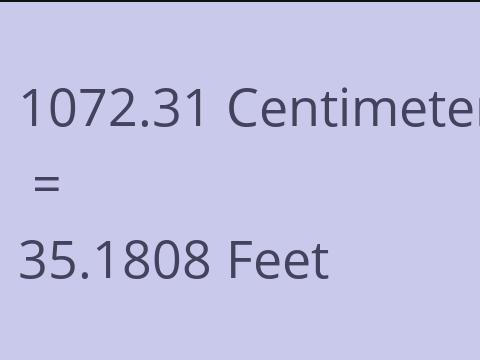 1072.31 CM TO FEET