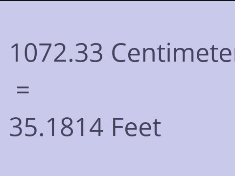 1072.33 CM TO FEET