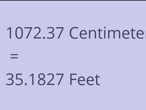 1072.37 CM TO FEET