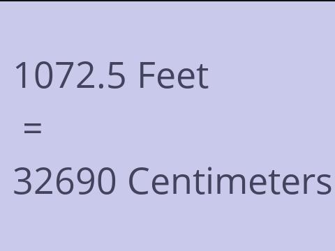 1072.5 FEET TO CM