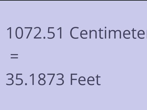 1072.51 CM TO FEET