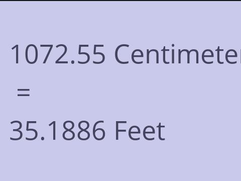 1072.55 CM TO FEET