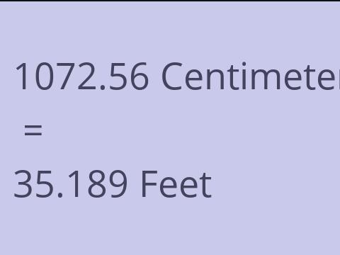 1072.56 CM TO FEET