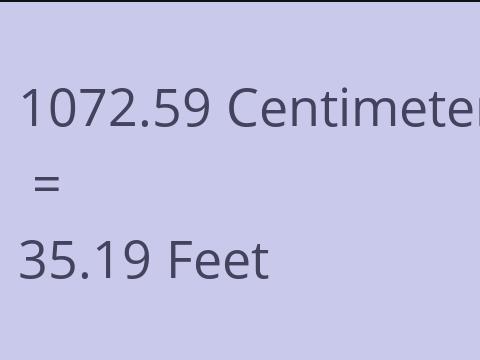 1072.59 CM TO FEET