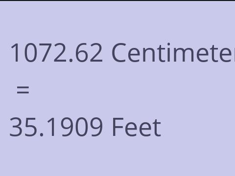 1072.62 CM TO FEET