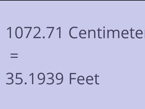 1072.71 CM TO FEET