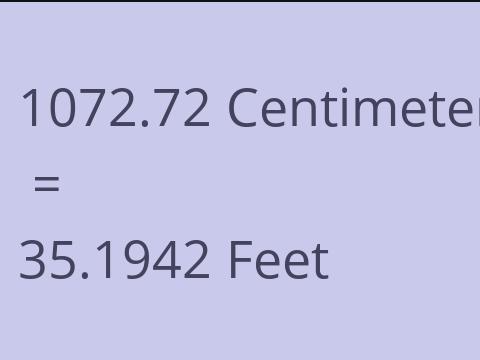 1072.72 CM TO FEET