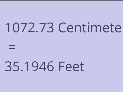 1072.73 CM TO FEET