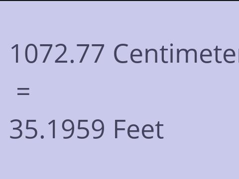 1072.77 CM TO FEET