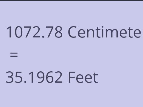 1072.78 CM TO FEET