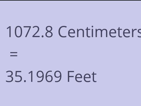 1072.8 CM TO FEET