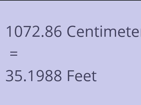 1072.86 CM TO FEET