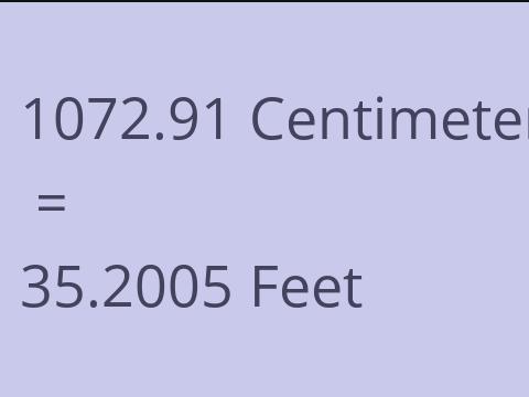 1072.91 CM TO FEET