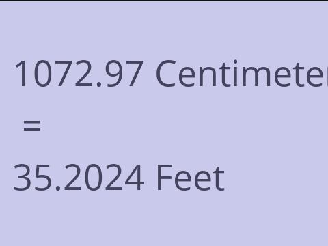 1072.97 CM TO FEET