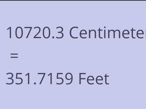 10720.3 CM TO FEET
