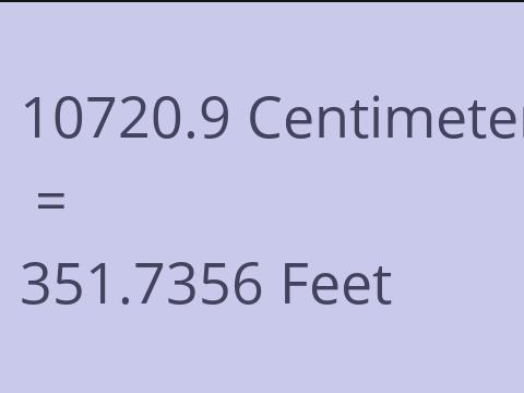 10720.9 CM TO FEET