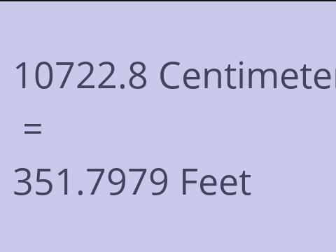 10722.8 CM TO FEET