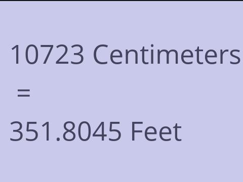 10723 CM TO FEET