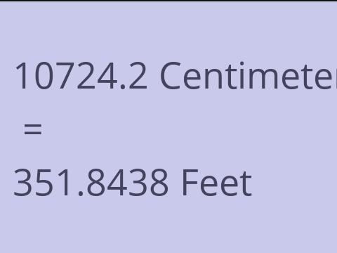 10724.2 CM TO FEET