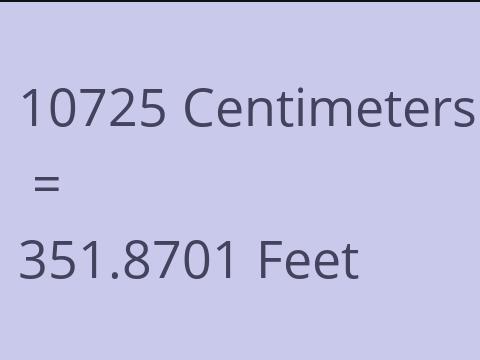 10725 CM TO FEET