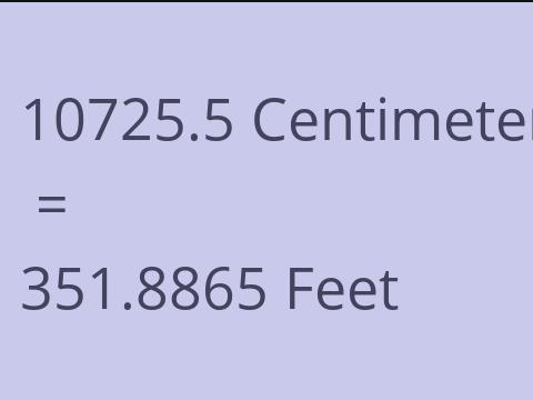 10725.5 CM TO FEET
