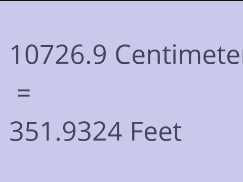 10726.9 CM TO FEET