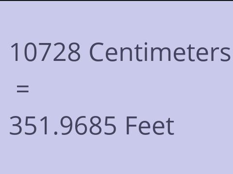 10728 CM TO FEET
