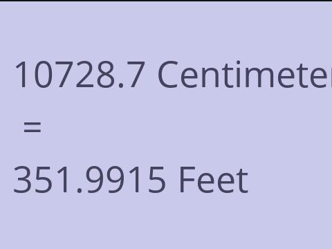 10728.7 CM TO FEET