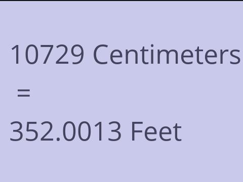 10729 CM TO FEET