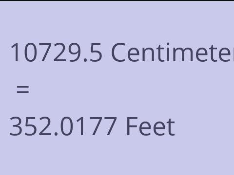 10729.5 CM TO FEET
