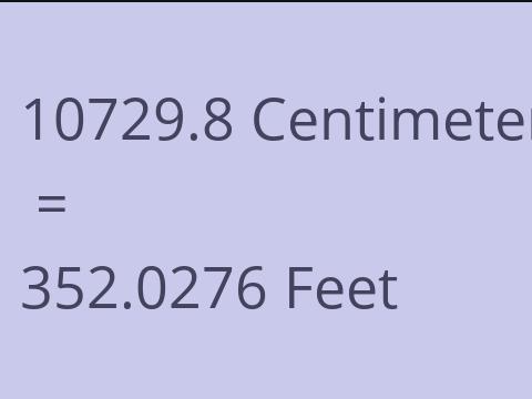 10729.8 CM TO FEET