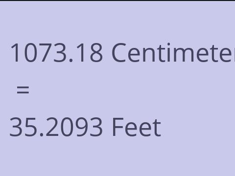 1073.18 CM TO FEET