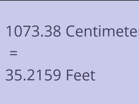 1073.38 CM TO FEET