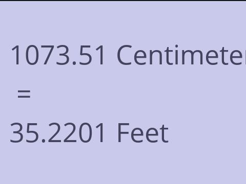 1073.51 CM TO FEET