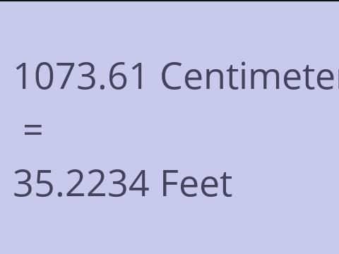 1073.61 CM TO FEET