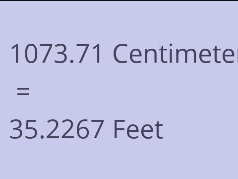 1073.71 CM TO FEET