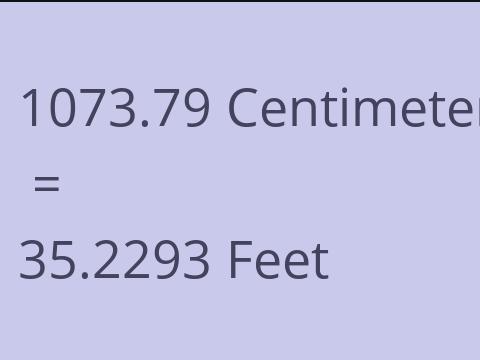 1073.79 CM TO FEET