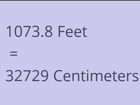 1073.8 FEET TO CM