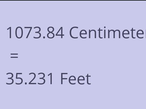 1073.84 CM TO FEET