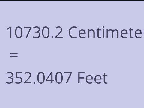 10730.2 CM TO FEET