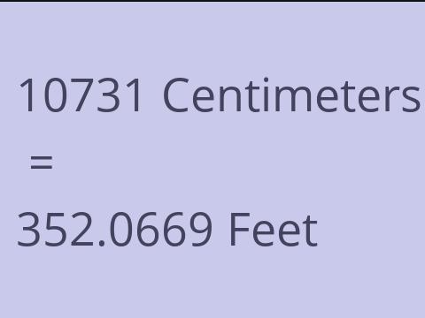 10731 CM TO FEET