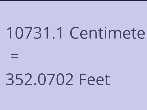 10731.1 CM TO FEET