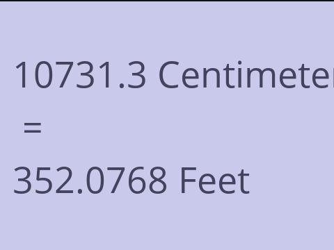 10731.3 CM TO FEET