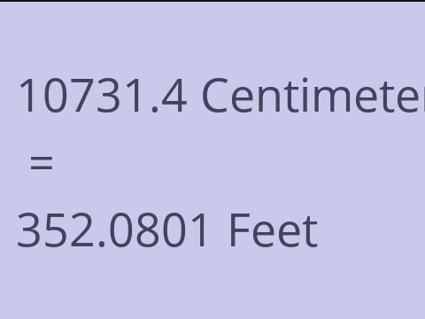 10731.4 CM TO FEET