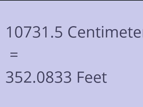 10731.5 CM TO FEET