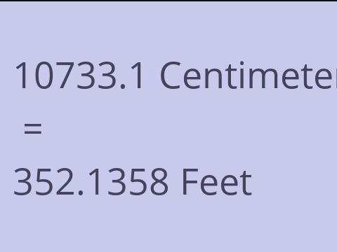 10733.1 CM TO FEET