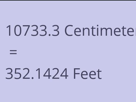 10733.3 CM TO FEET