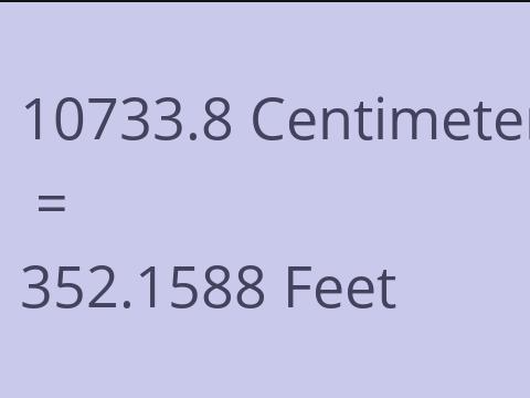 10733.8 CM TO FEET