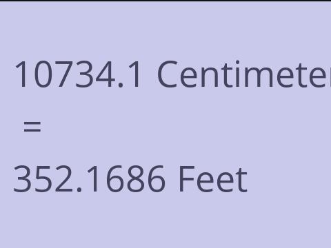 10734.1 CM TO FEET