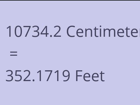 10734.2 CM TO FEET